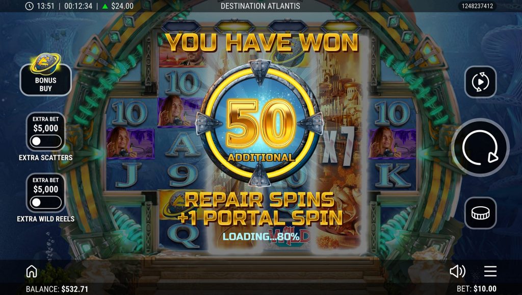 Destination Atlantis free spins