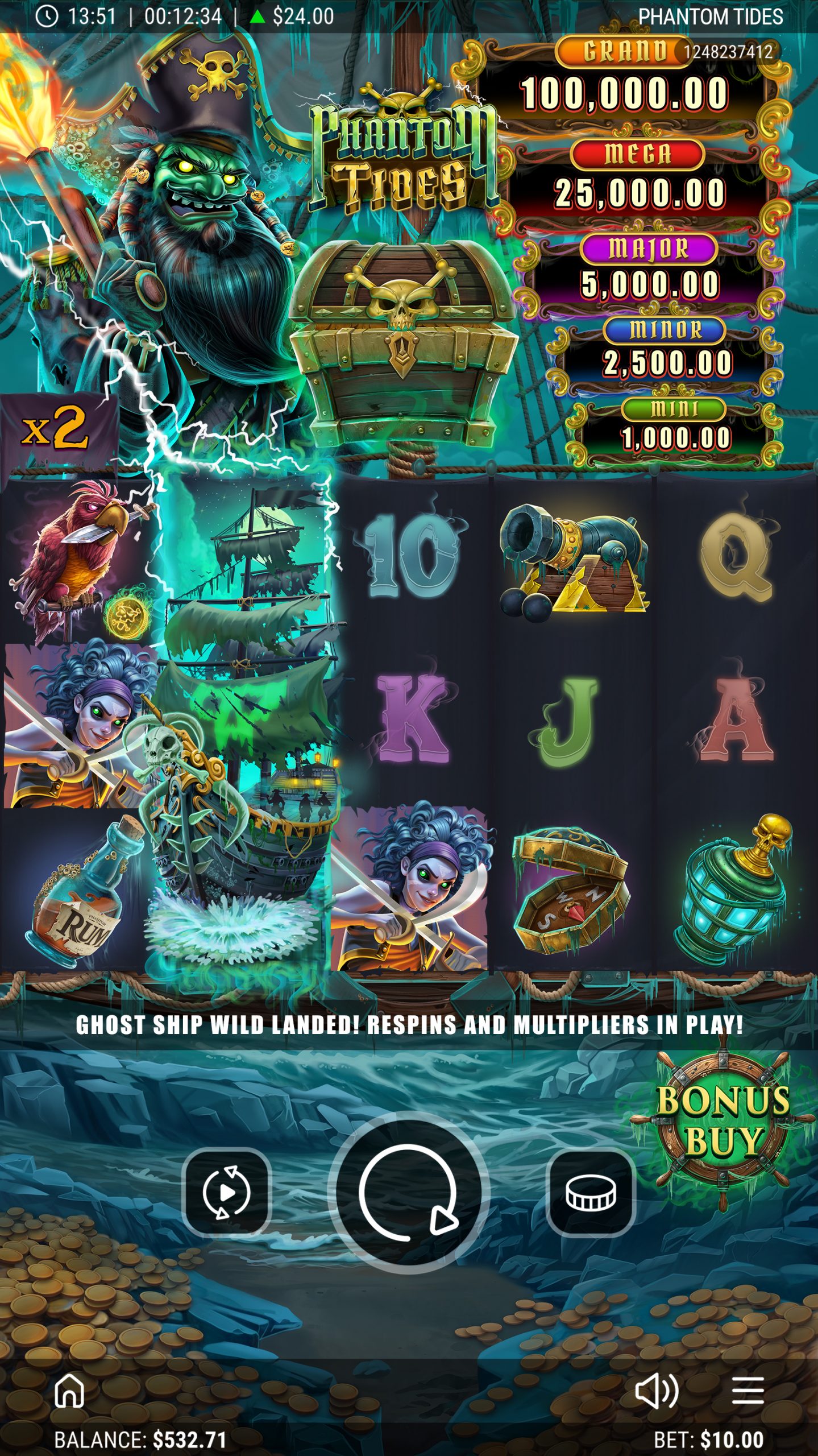 Phantom Tides Online Slot